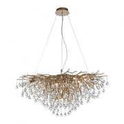 Ariana 10Lt Gold Droplet Chandelier