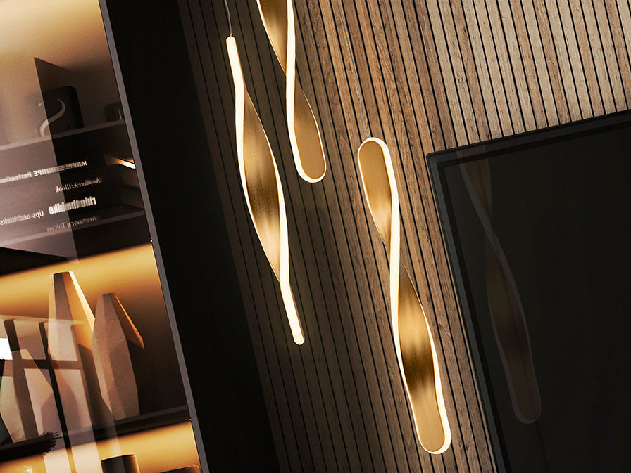 Twist - Lamp 3L Black/Gold Ip20 Integrated Led