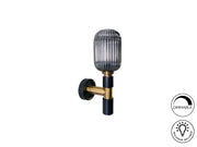 Norma Wall Light- Black-Brass Finish
