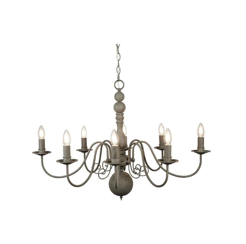 Greythorne 5/8Lt Multi-Arm Pendant - Textured Grey Metal