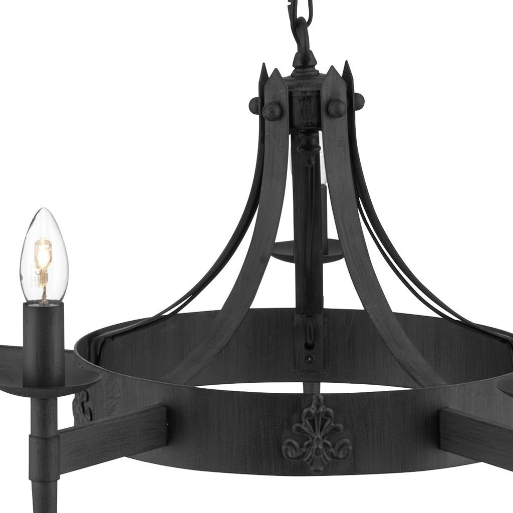 Cartwheel II  5/8/12Lt Multi-Arm Pendant - Black Finish