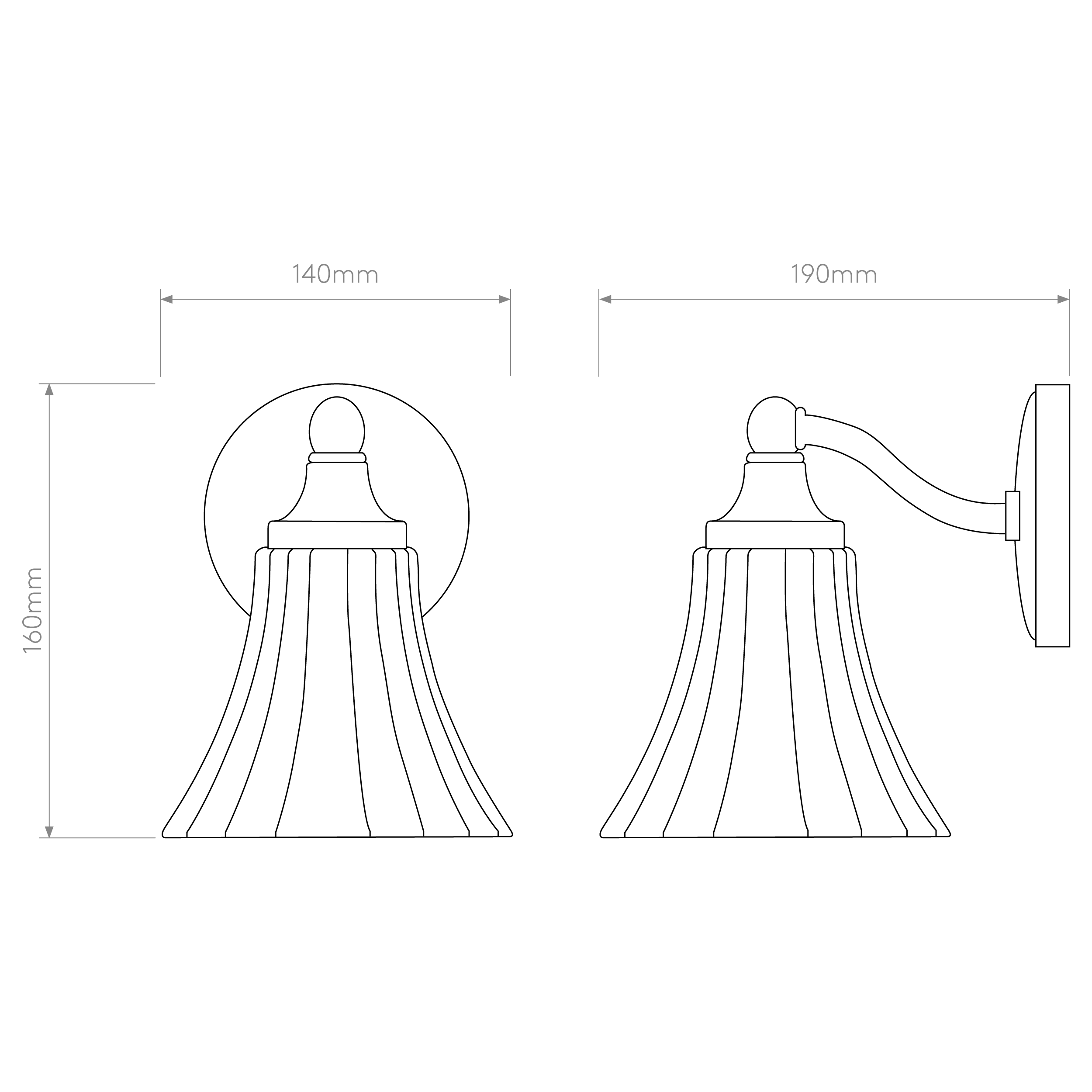 Nena Bathroom Wall Light-Polished Chrome