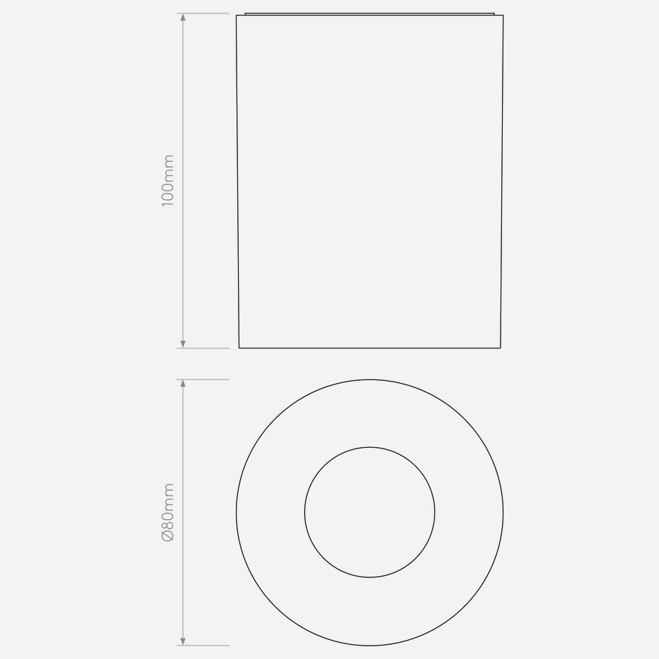 Kos Textured Black Flush Light IP44