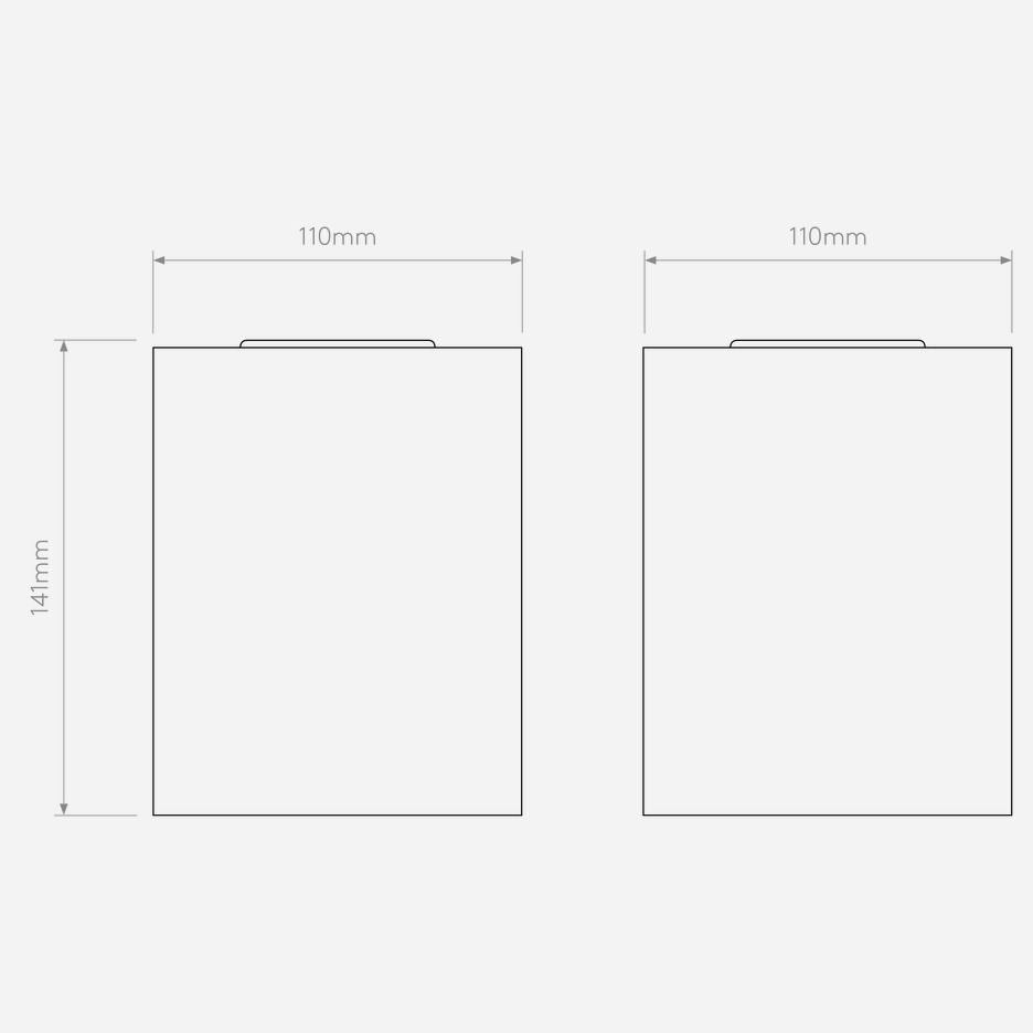 Kos Round/Square Matt Concrete Finish