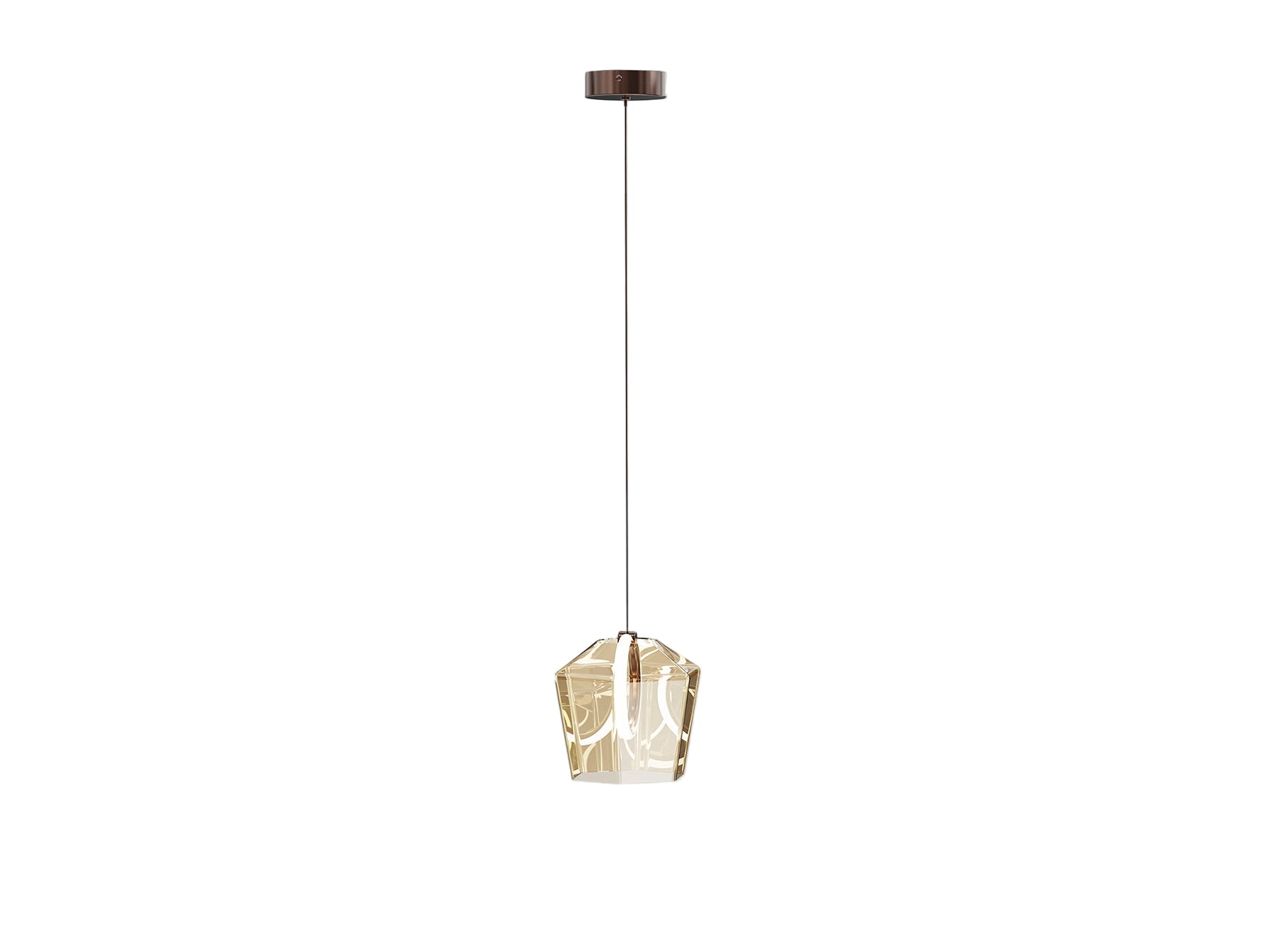 Ingrid Single Pendant - Champagne Finish