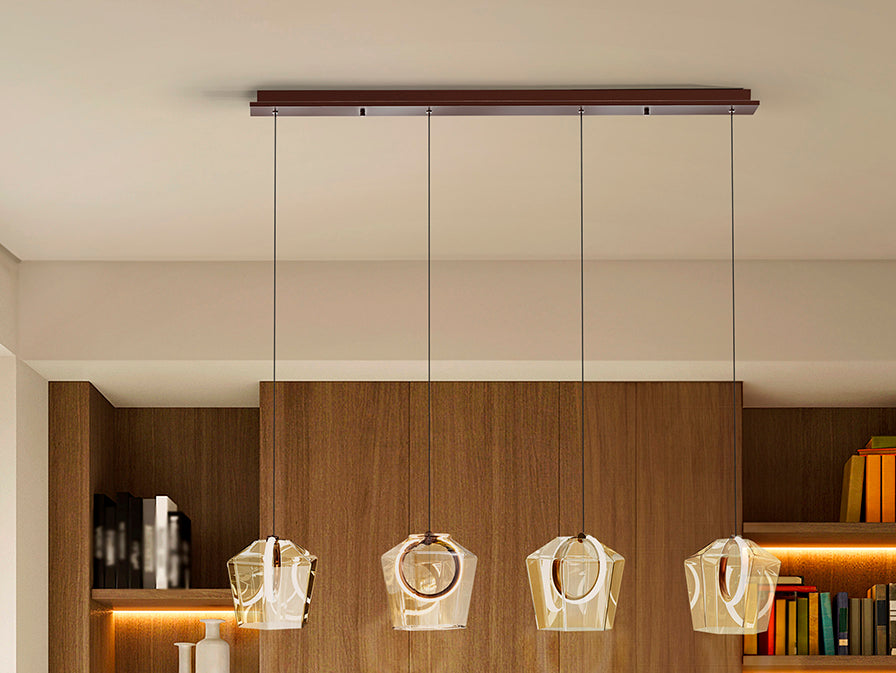 Ingrid 4Lt Kitchen Island/ Table Light- Champagne