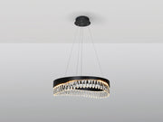 Selene Crystal Ceiling Light - Matt Black & Faceted Finish