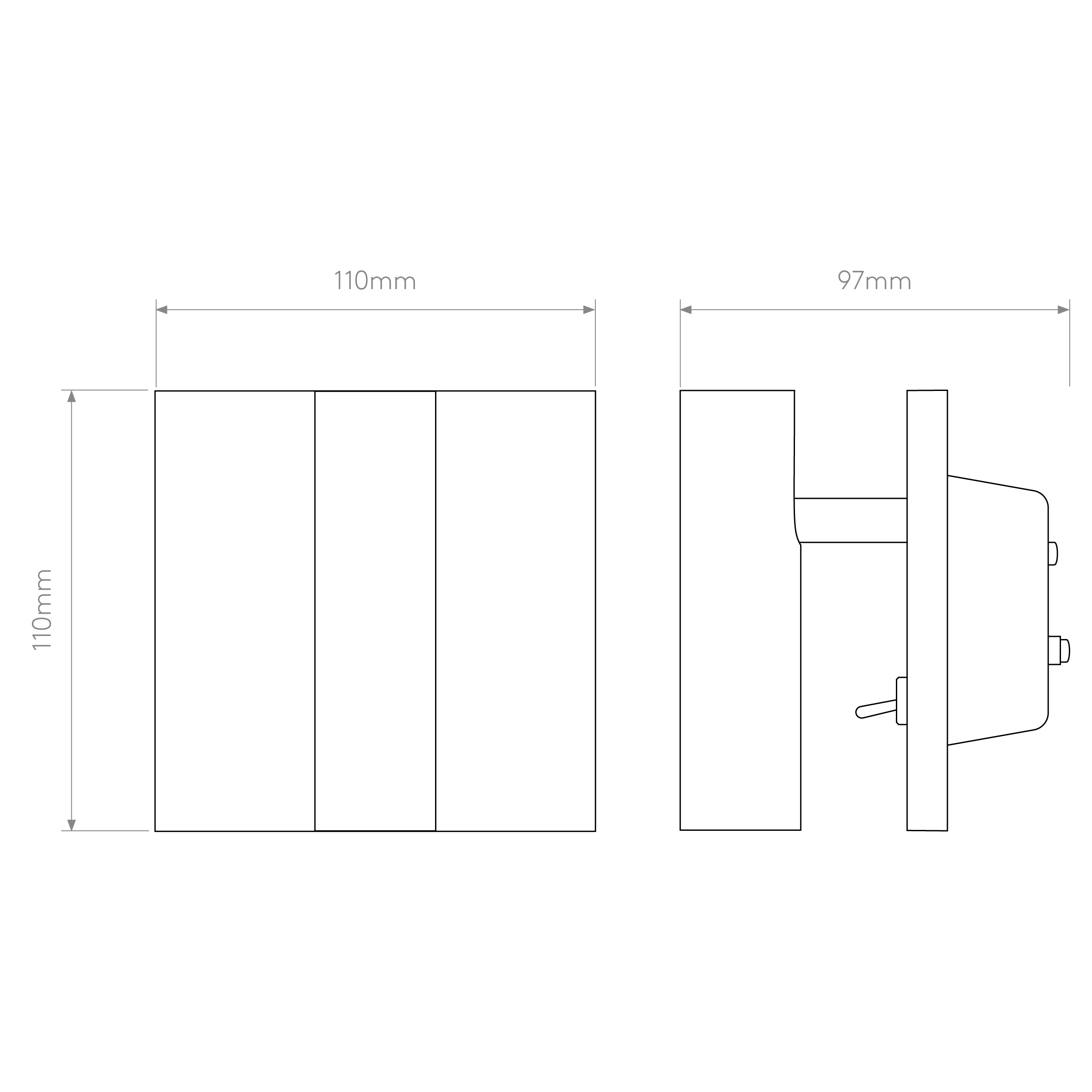Enna Recess/ Square Switched LED Reading Light- Various Finishes