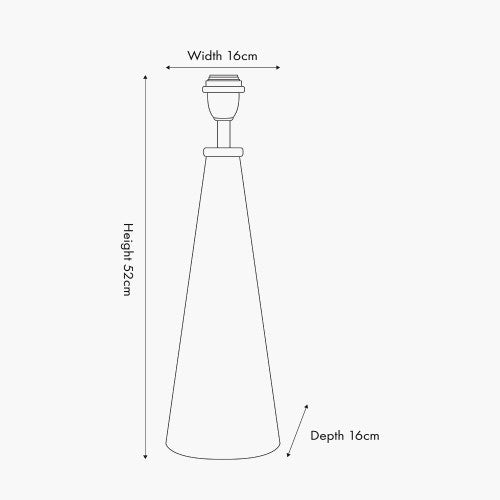 Alejo Black and White Stripe Conical Resin Table Lamp  - Base Only