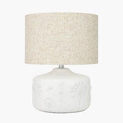 Flora Table Lamp- White Floral Ceramic