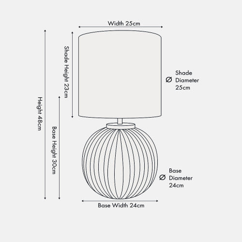 Ezekiel Table Lamp- Black/ Orange Terracotta Textured Ball