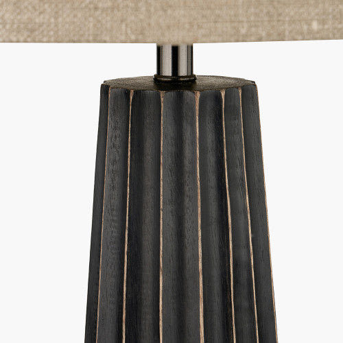 Draydon Table Lamp - Black/ Natural Wash