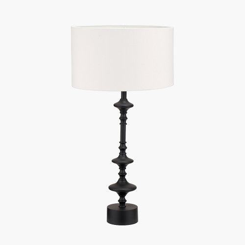 Emilio Matt Black Candlestick Table Lamp Base