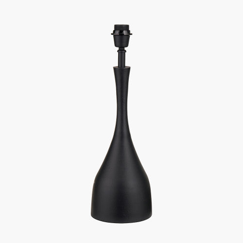 Llora Matt Black Metal Curved Table Lamp Base