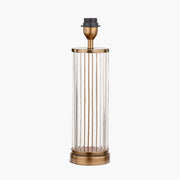 Ciara Clear Glass Metal Table Lamp Base- Antique Brass & Bronze Finishes
