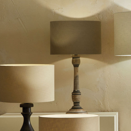 Captiva Black/White Wash Wood Table Lamp  - Base Only