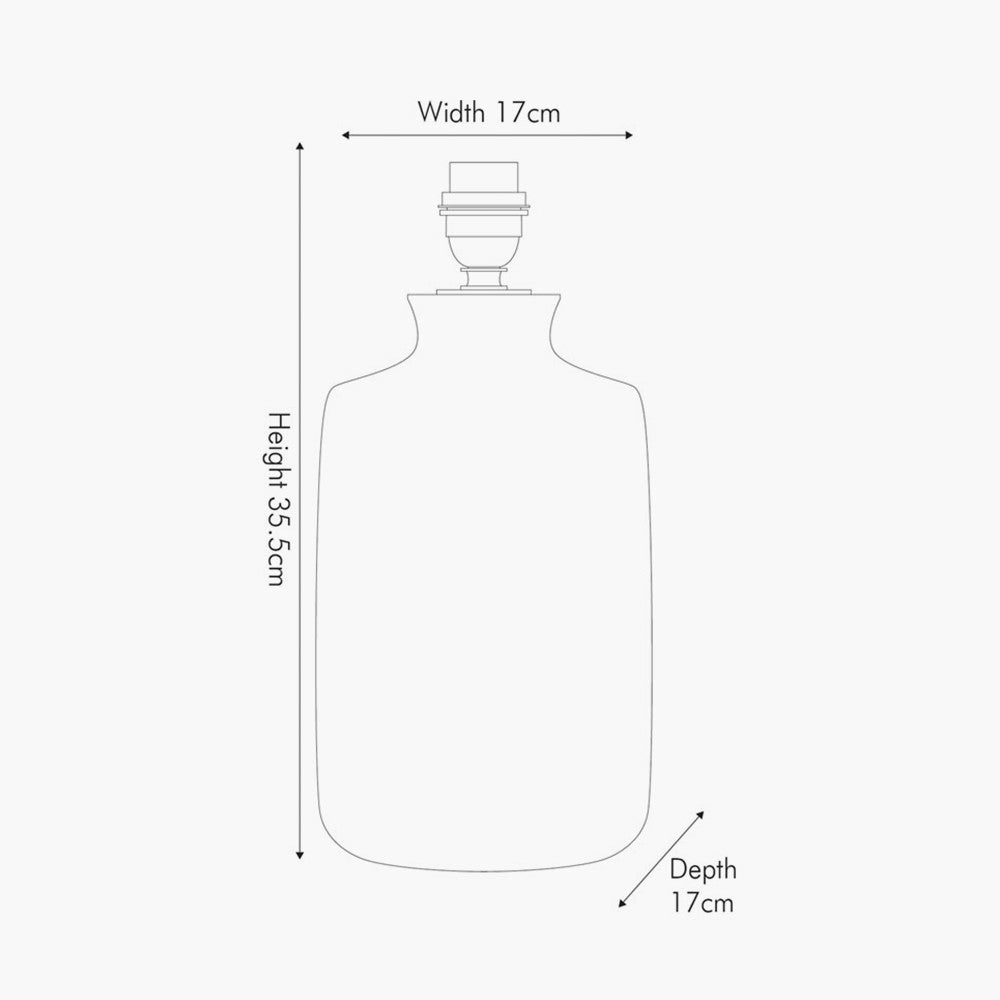 Atouk Stoneware Table Lamp  - Base Only- Natural/ Black