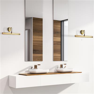 Malaga Picture Light - Antique Brass/ Polished Brass Metal