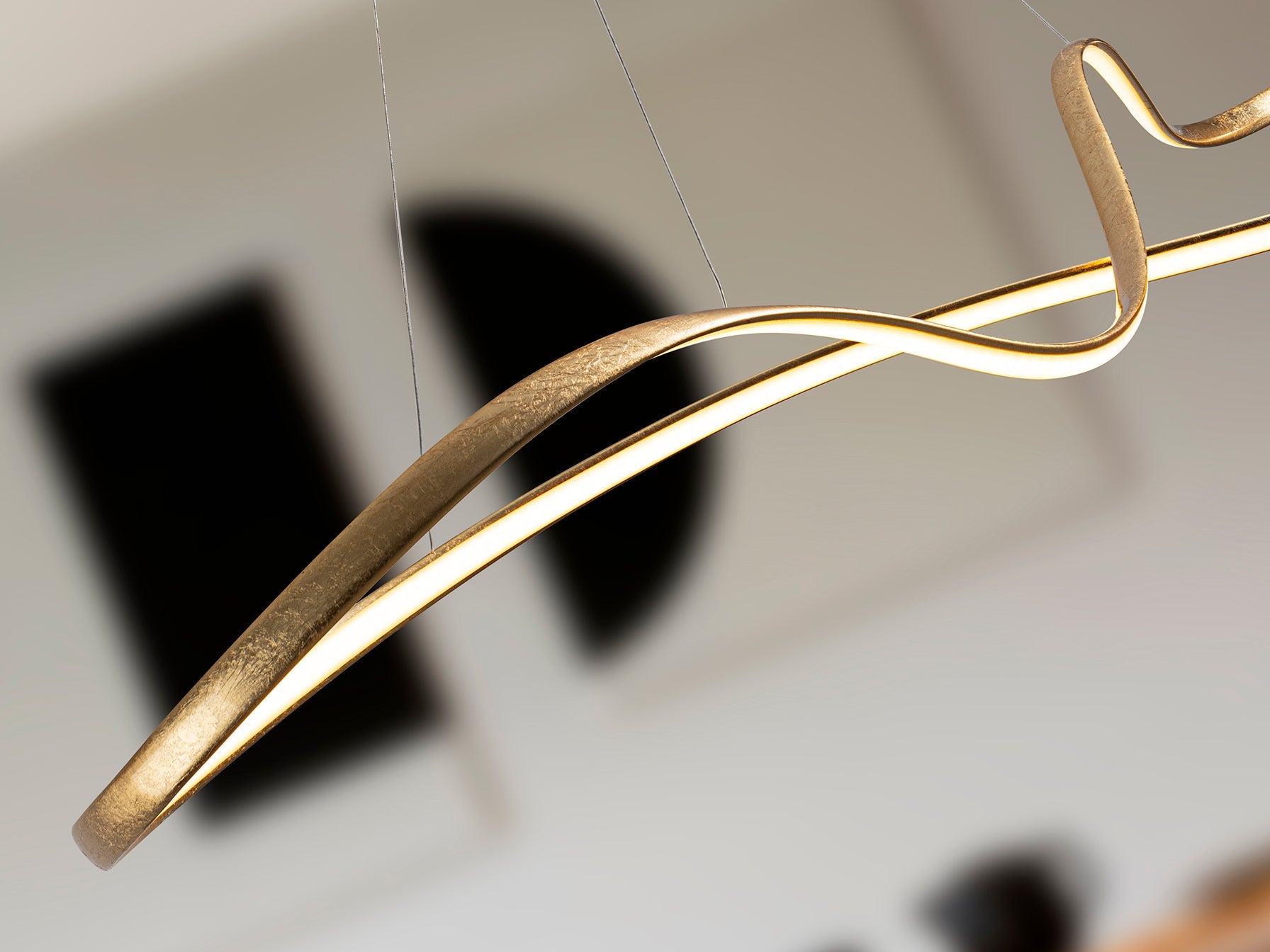 Lia Large LED Linear Pendant - Gold
