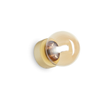 Perlage Wall Light Fitting - Amber/ Brass/Black Finish