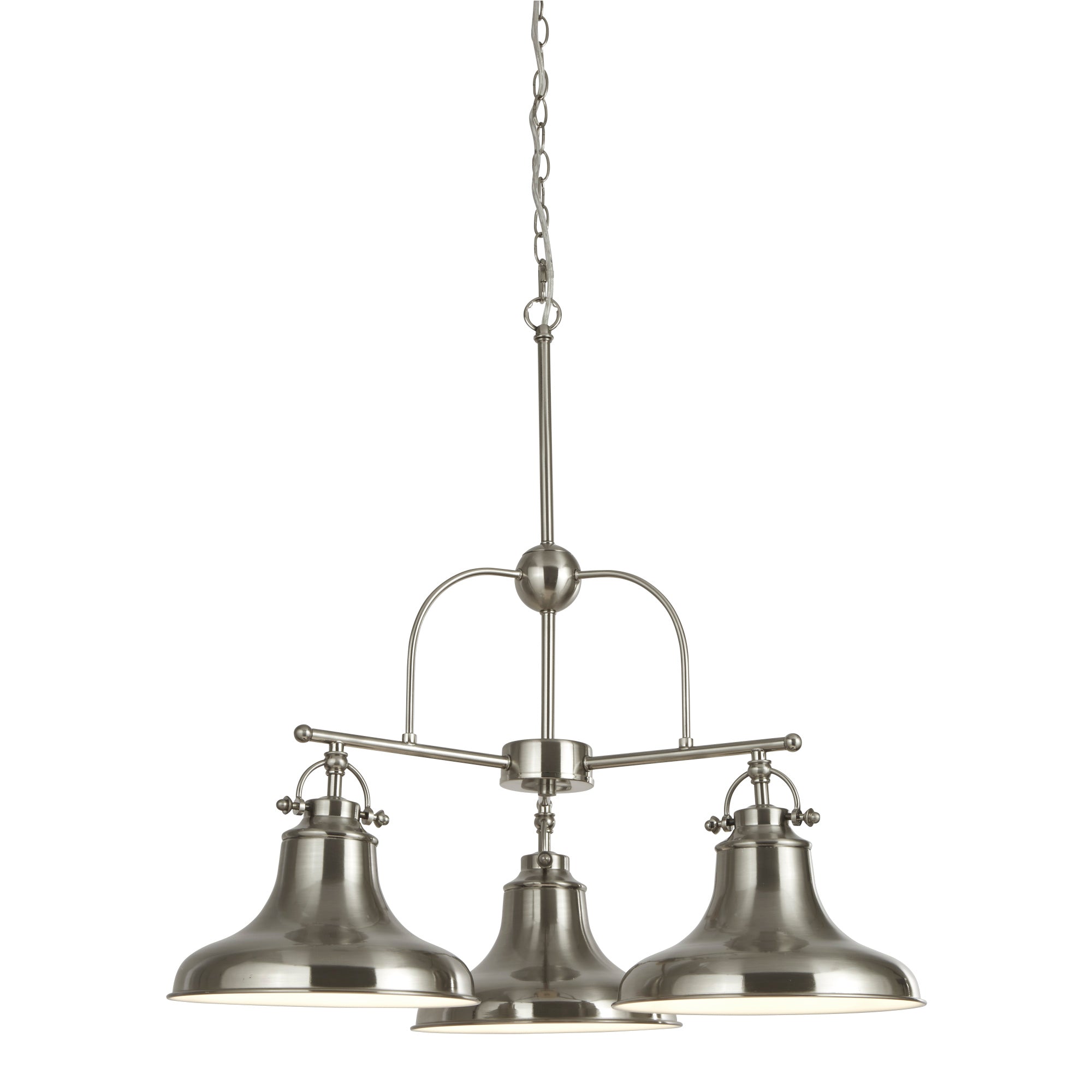 Dallas 3Lt Multi-Arm Pendant - Satin Silver