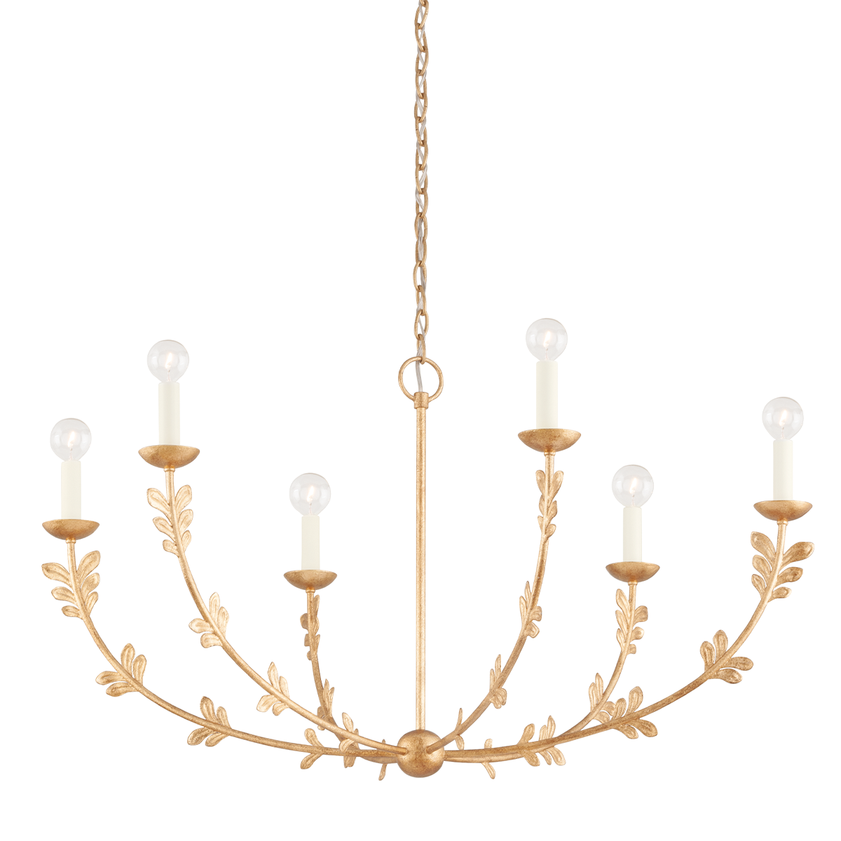 Florian 5/6Lt Chandelier - Gold Leaf