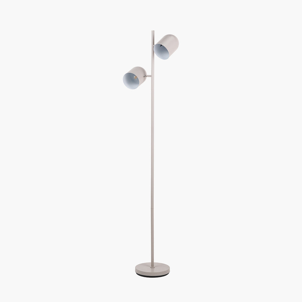 Finn Two Head Floor Lamp - Grey/Mulberry