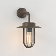 Montparnasse Outdoor Wall Light IP44 - Bronze/ Polished Nickel