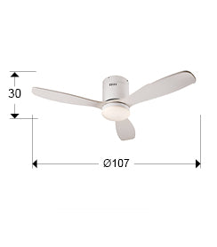 Siroco Ceiling fans Ø 100 to 120 cm- White/ Black Finish
