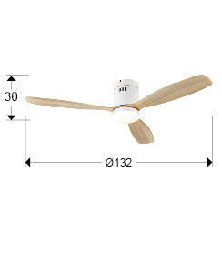 Sirocco Ceiling fans Ø 132 cm- Various Finishes