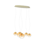 Mapa 5Lt Cluster Pendant - Clear/Amber