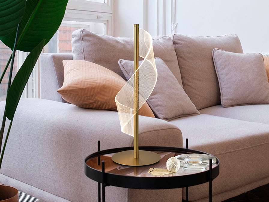 Velas LED Table Lamp- Gold Finish