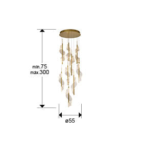 Velas- Lamp 1/9/14/24Lt Gold Ip20 Integrated Led Dimmable
