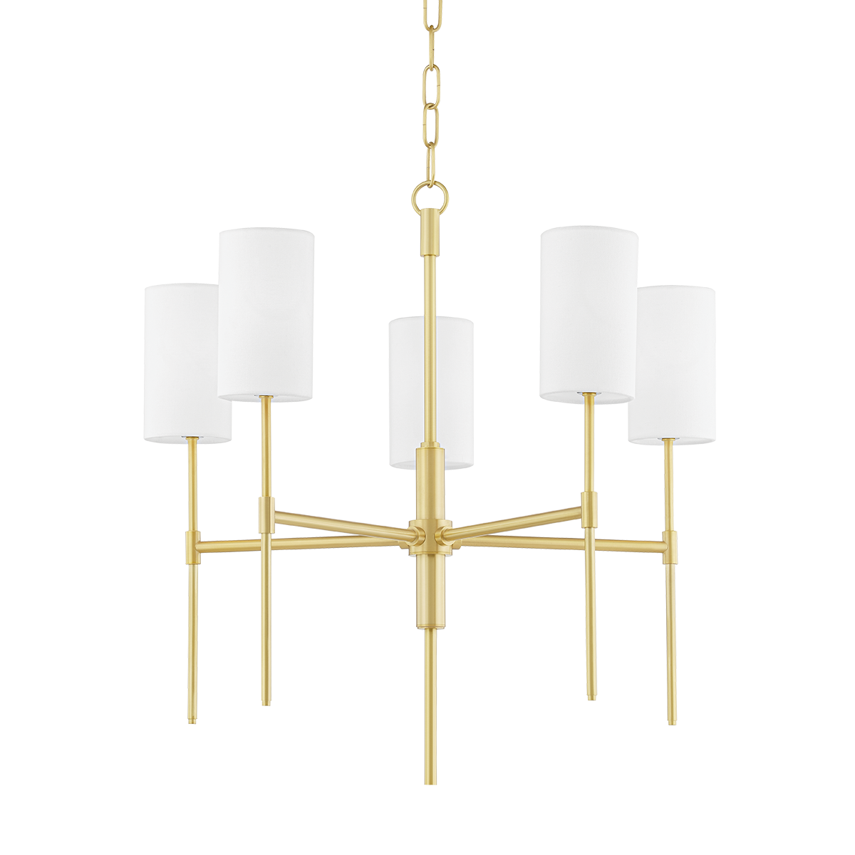Olivia 5Lt Chandelier - Aged Brass