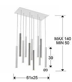 Varas Kitchen Light Dimmable - Various Finishes