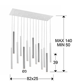 Varas Kitchen Light Dimmable - Various Finishes