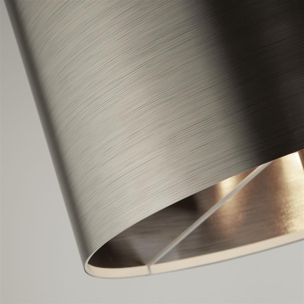 Rachel Floor Lamp - Black Metal, Satin Silver & Chrome Shade E27