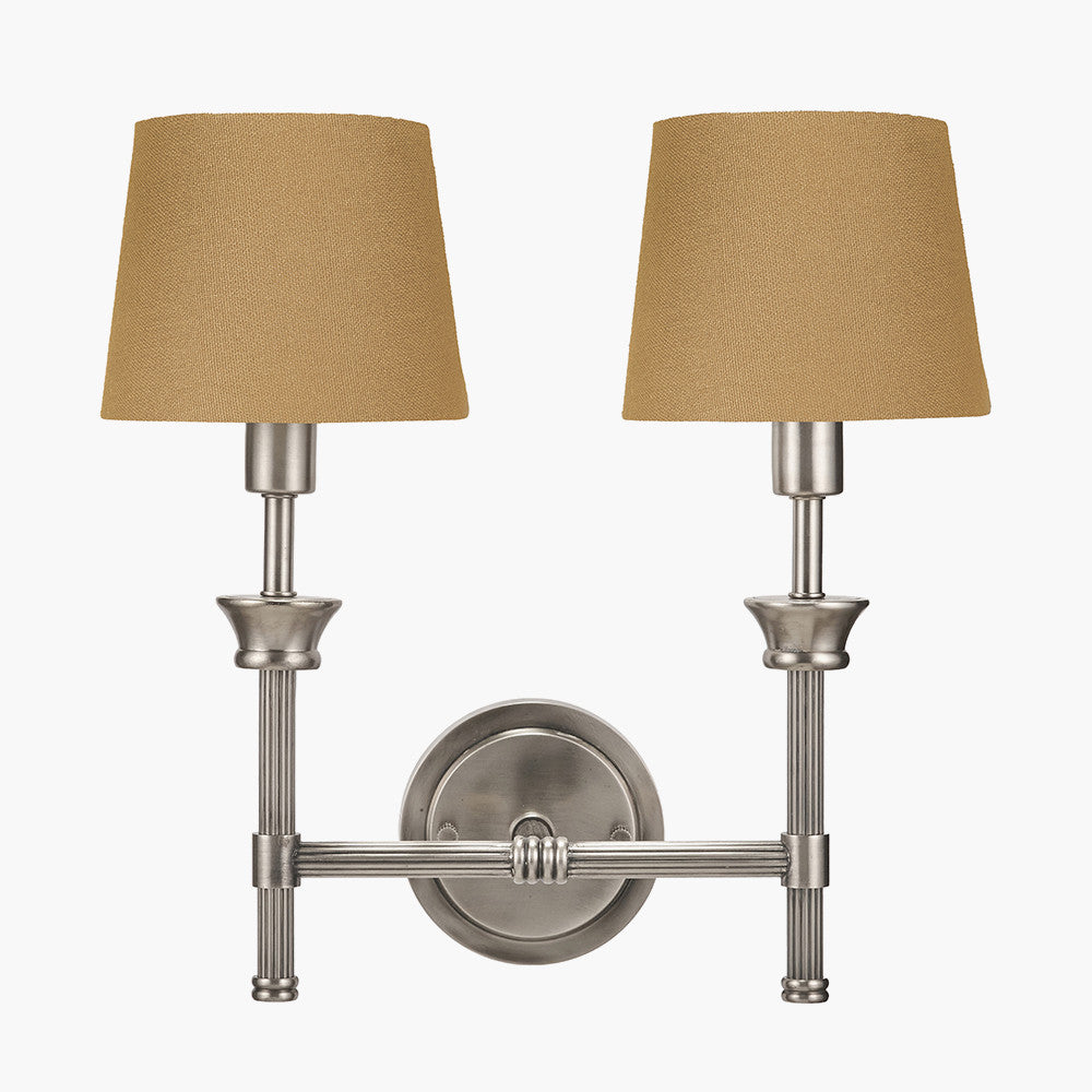 Salvatore Antique Silver Double Wall Light - Various Shades