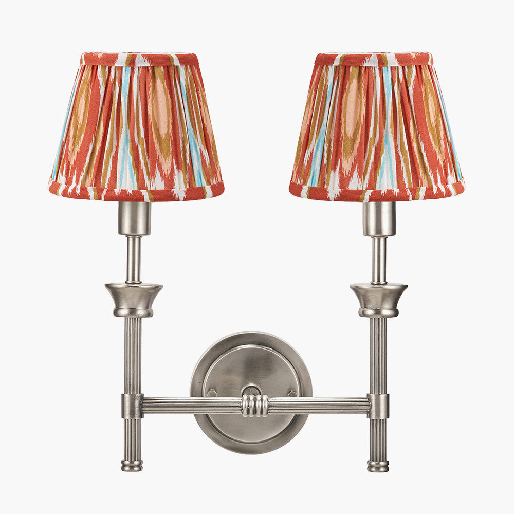 Salvatore Antique Silver Double Wall Light - Various Shades