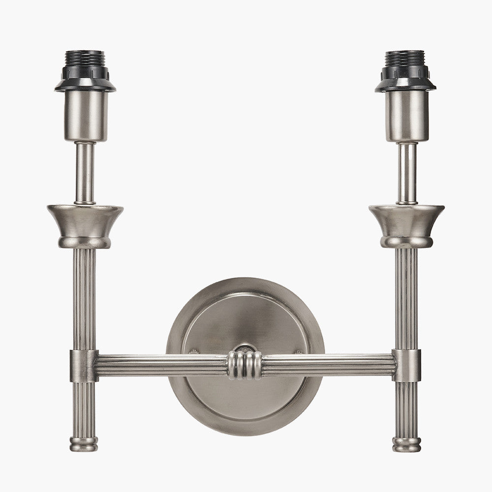 Salvatore Antique Silver Double Wall Light - Various Shades