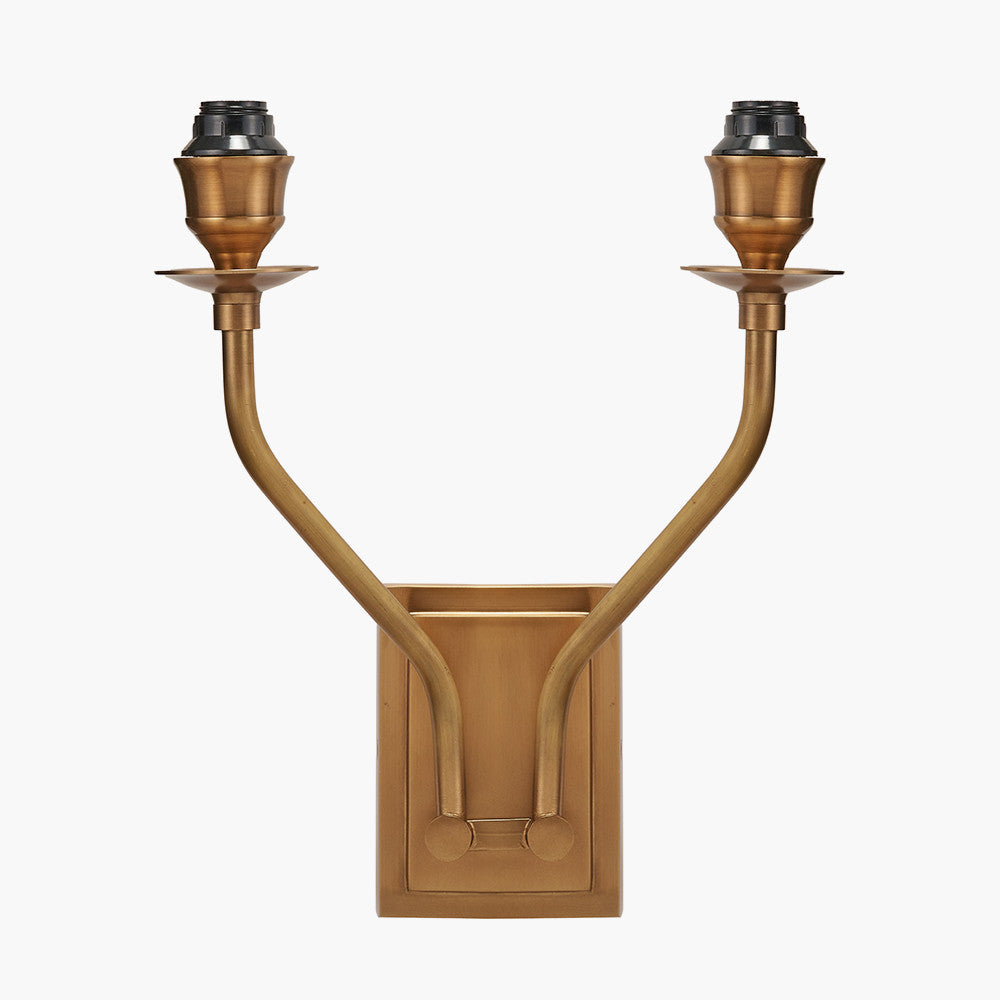 Tatiana Antique Brass Double Wall Light - Various Shades