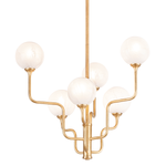 Onyx 6Lt Chandelier - Vintage Gold Leaf