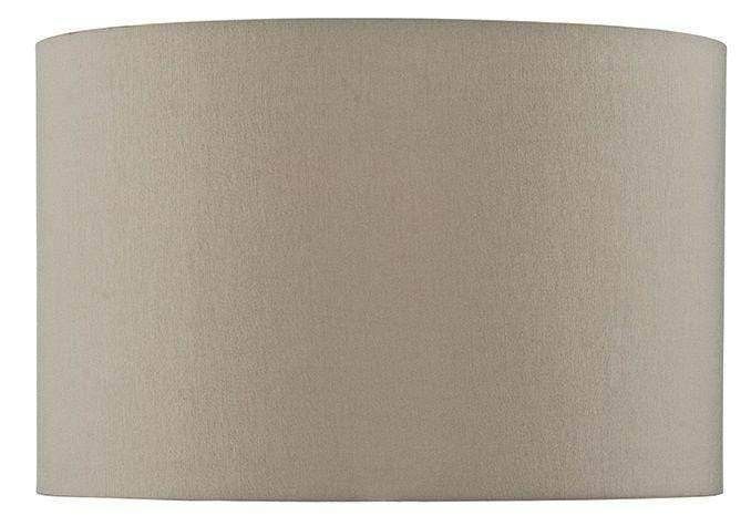 39cm Taupe Faux Silk Drum - Cusack Lighting