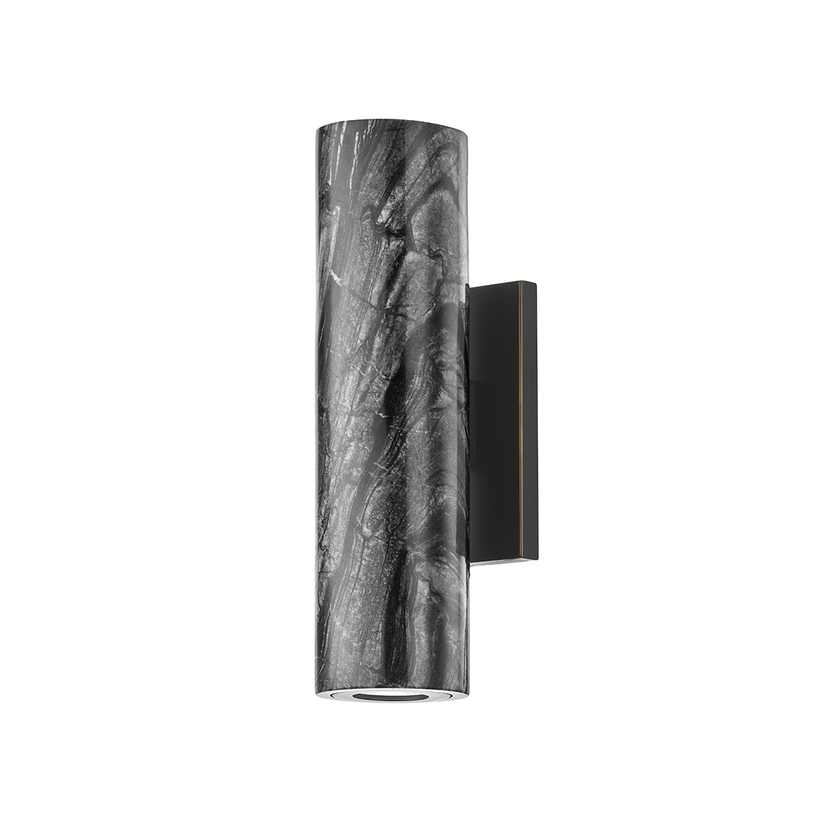 Predock 2Lt Wall Sconce - Black Marble