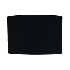 40cm Black Poly Cotton Cylinder Drum Shade - Cusack Lighting