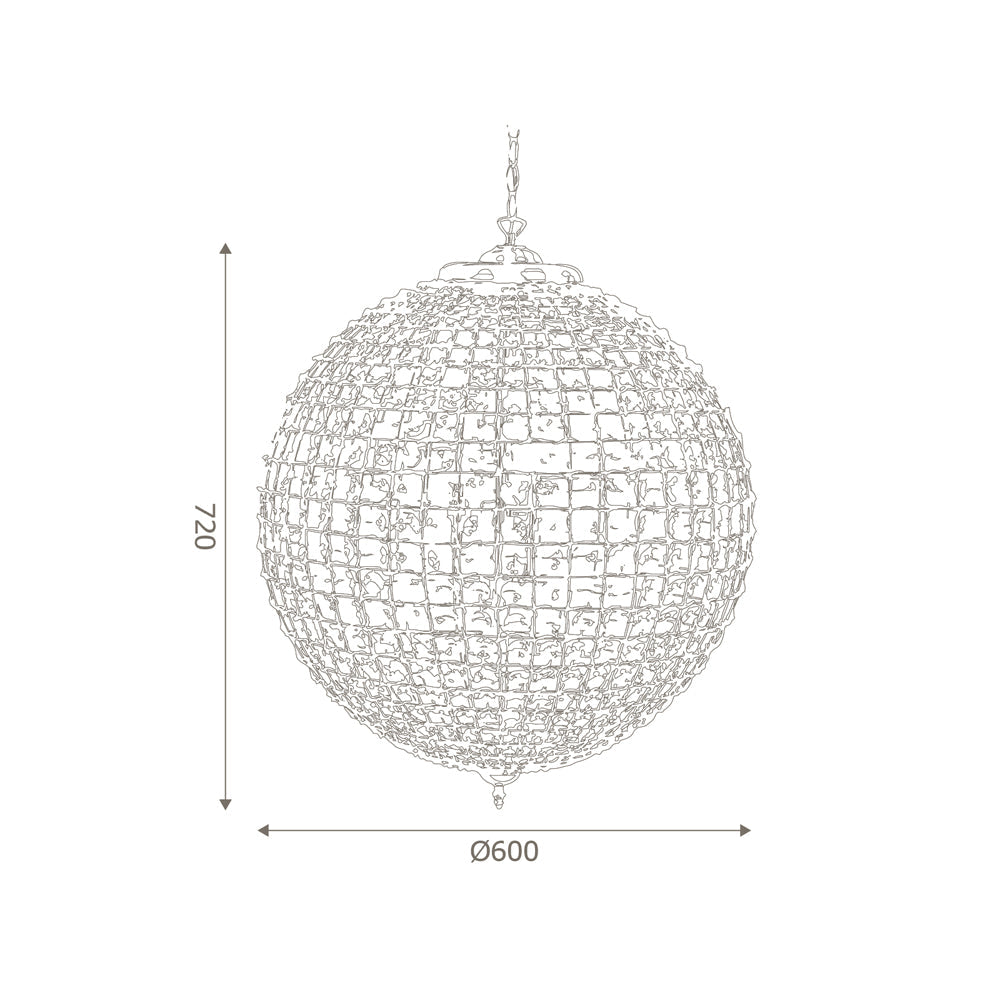 Ballon Crystal Ceiling Light In Various Sizes & Finishes