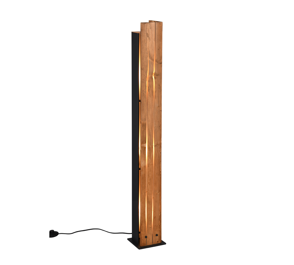 Karuni Wooden Floor Lamp - Wood Finish