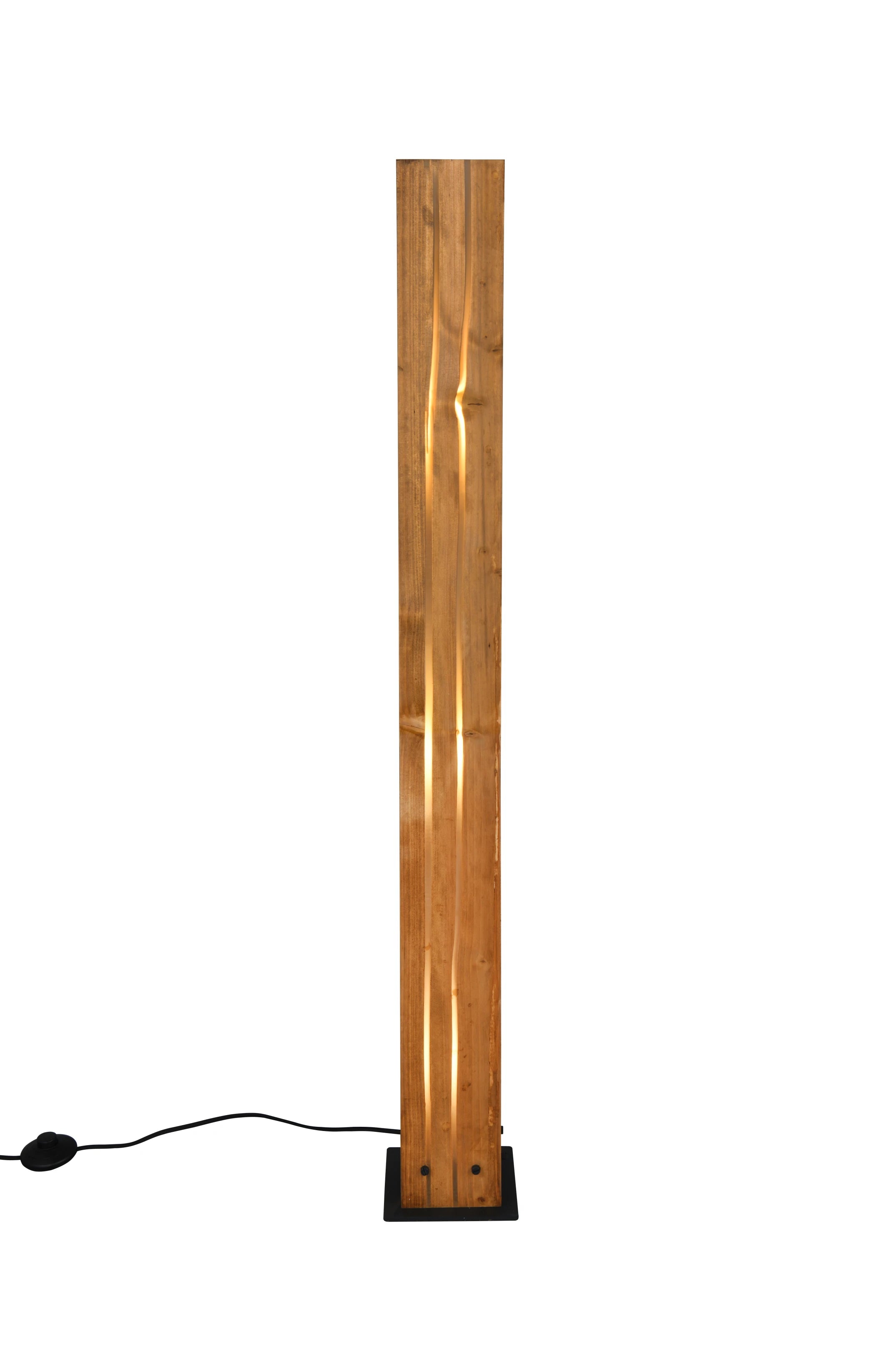 Karuni Wooden Floor Lamp - Wood Finish