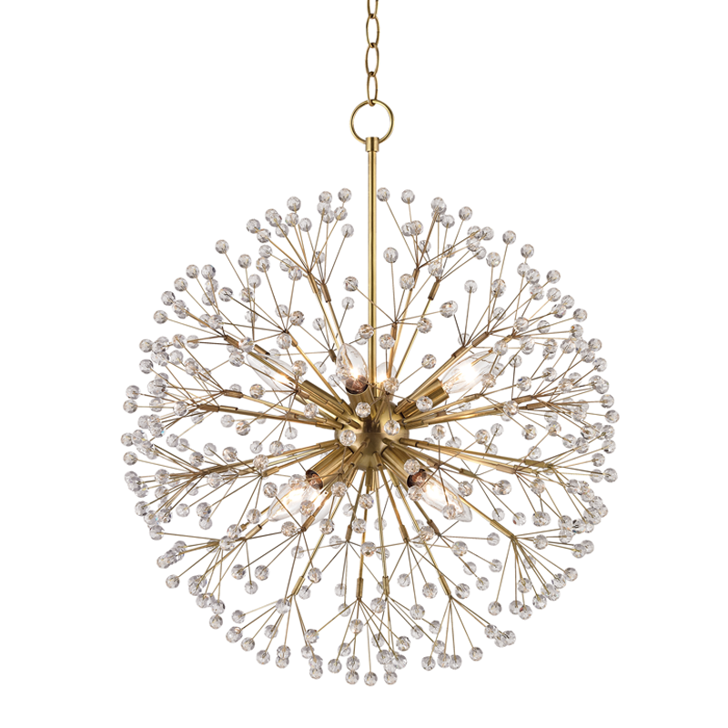 Dunkirk 8/10/16Lt Chandelier - Brass/Nickel
