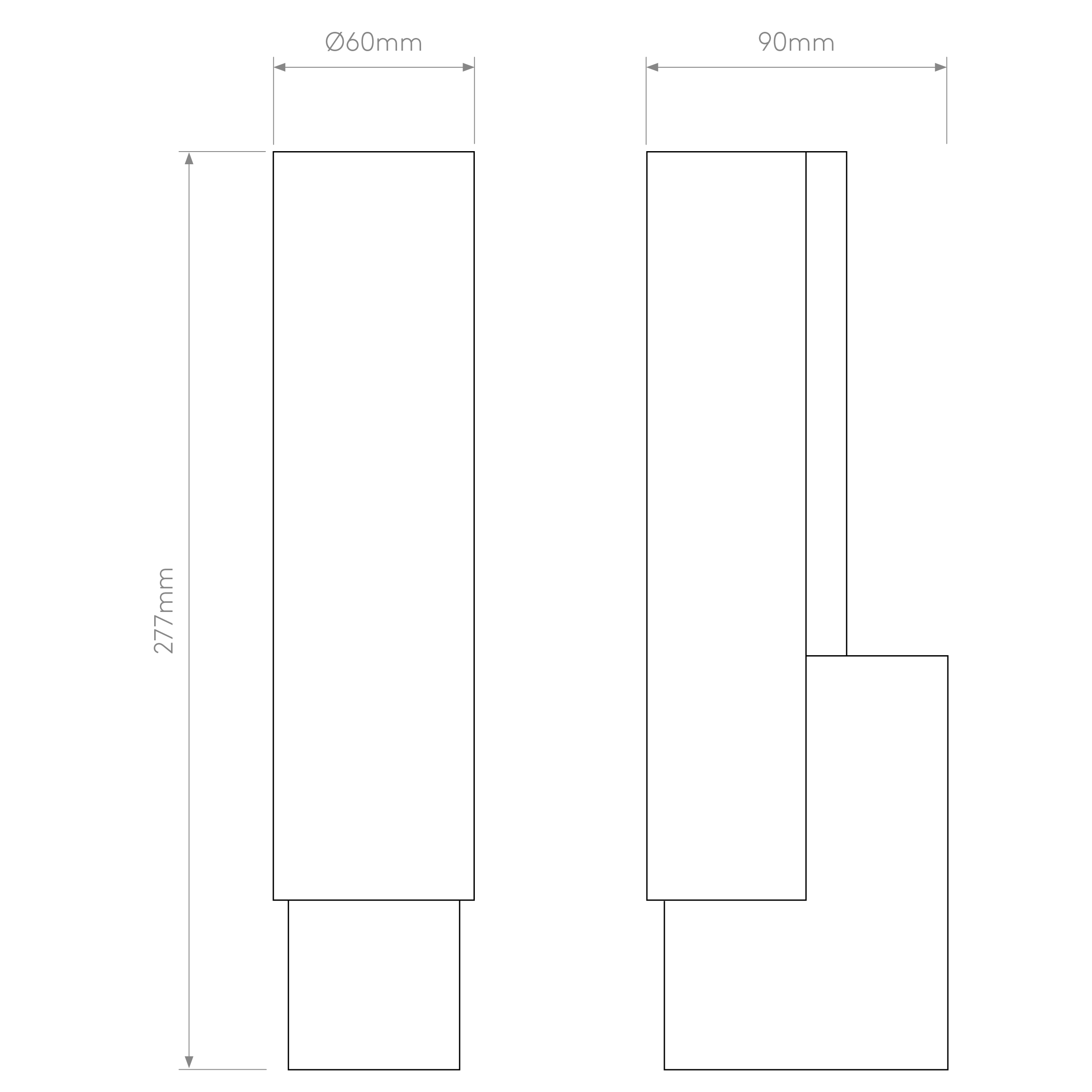 Kyoto LED Bathroom Wall Light- Matt Black/ Polished Chrome